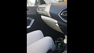 Step mom risky fuck in the car with step son