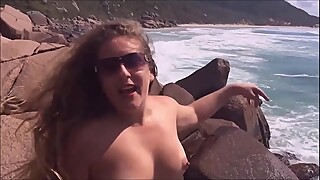 filming on the nudist beach