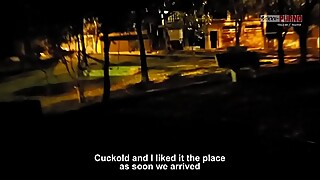Dogging - Naughty Wife Fucking by strangers in the park in front of cuckold - English subtitles - Sexxx-Porno