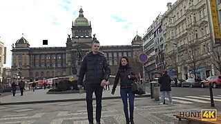 HUNT4K. Hunter meets a nice girl in Prague